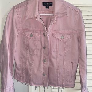 Pink Lucky Brand denim tomboy trucker jacket